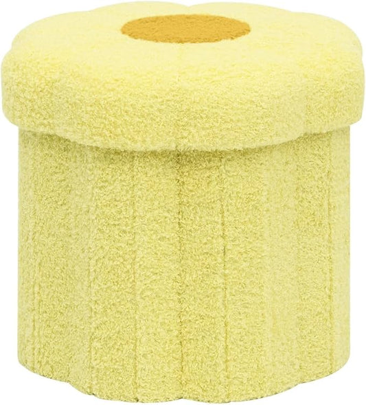 B FSOBEIIALEO Storage Ottoman Foldable, Sunflower Shaped Small Footrest by BFSOBEIIALEO