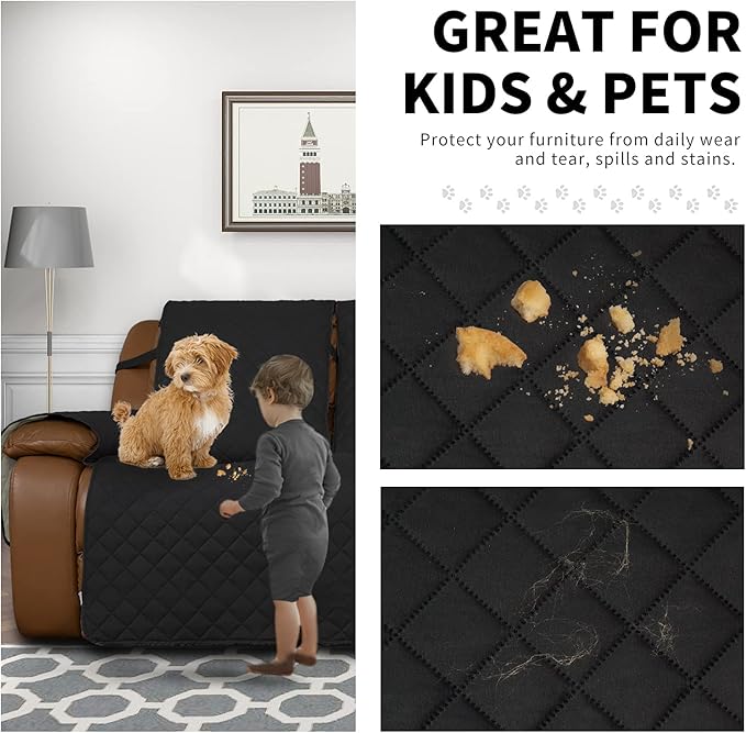 Easy-Going Loveseat Recliner Cover, Reversible Couch Cover - Image 3