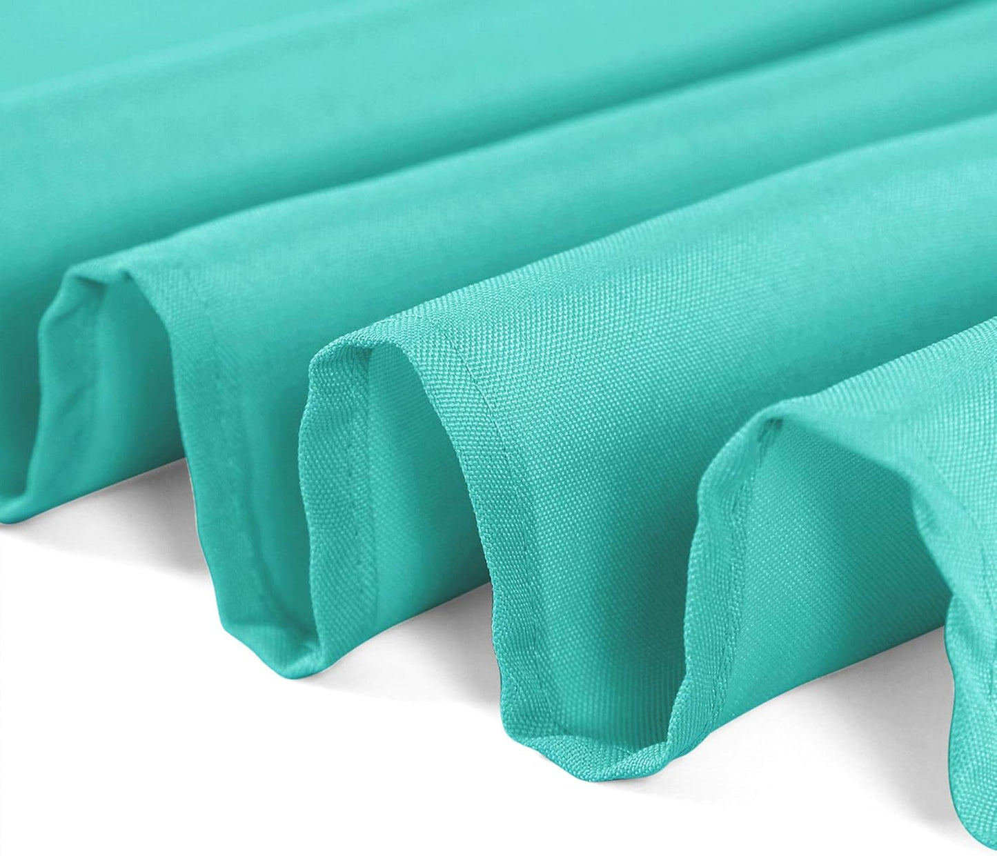 120 inch Round Tablecloth Washable Polyester Table Cloth Decorative Table Cover for Wedding Party Dining Banquet（120 inch,Turquoise）