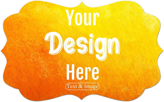 100-500 Custom Stickers Personalized Labels, Customized Stickers with Any Image Logo and Text. Custom Stickers for Business Logo Labels,etc. (Fancy Frame,4X2 Inch)