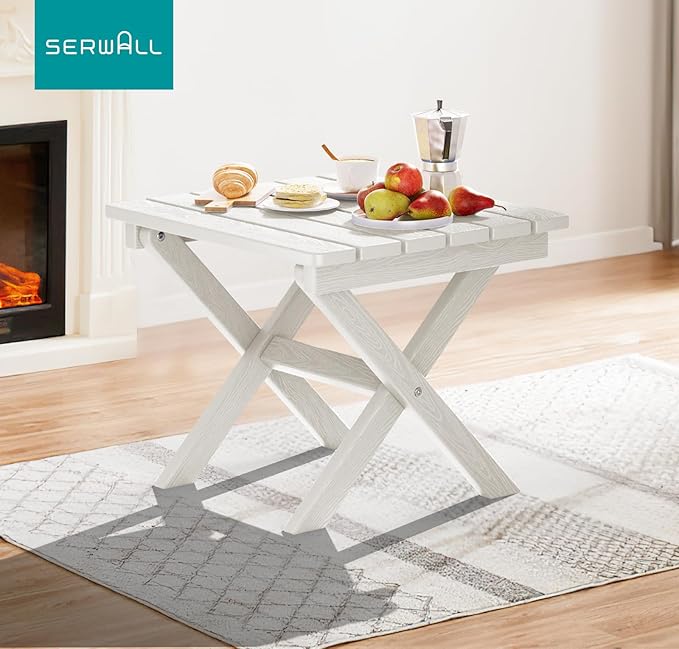 SERWALL Folding Outdoor Side Table Set of 4, Small Adirondack Side Table - Image 8