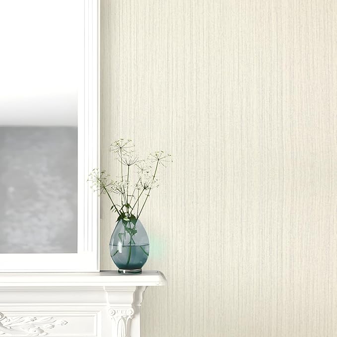 Grasscloth Peel and Stick Wallpaper Modern 15.7in x 118.1in Textured Linen - Image 7