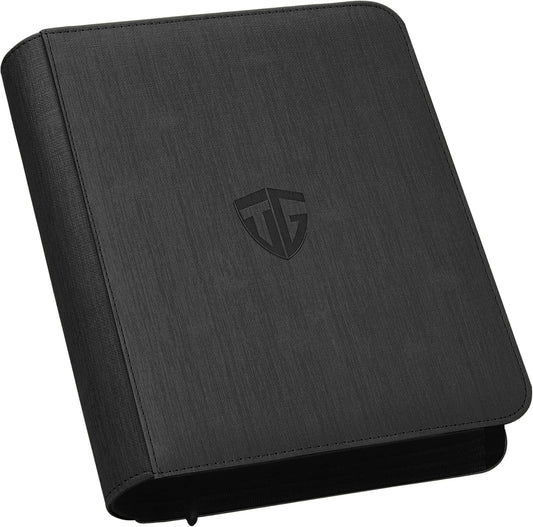 Toploader Binder,Holds 112 Toploaders, 4 Pocket Top Loader Binders for 3" x 4" Rigid Card Holders for Trading Cards or Sports Cards Binders (Black)