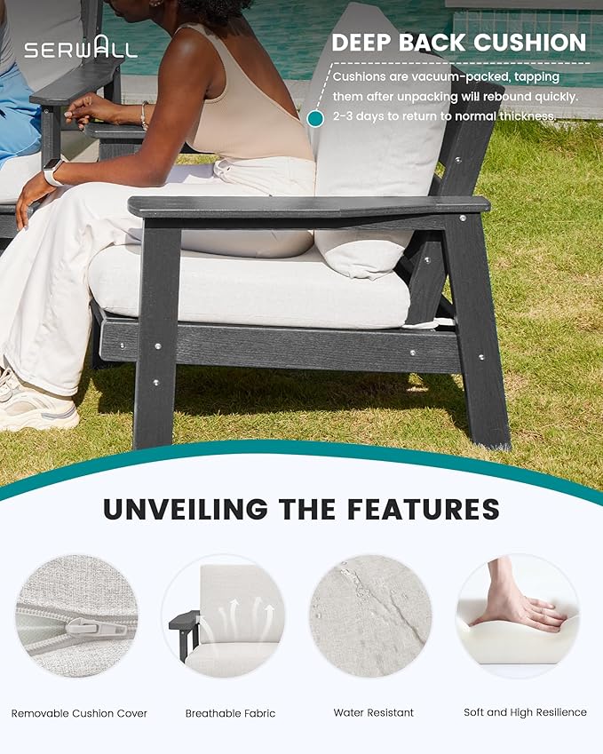SERWALL HDPE Patio Furniture Set - Image 2