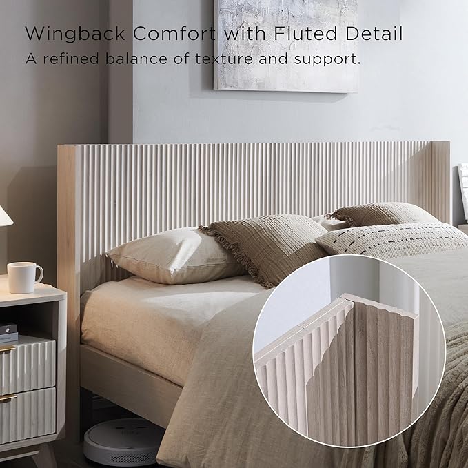 T4TREAM Fluted King Size Bed Frame - Image 5