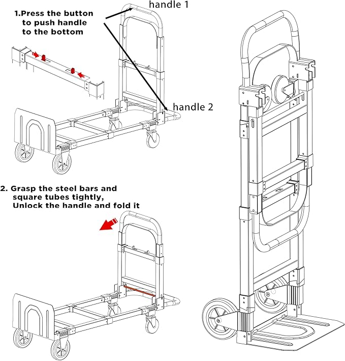 Suzhi Convertible Hand Truck Dolly Cart - Image 3