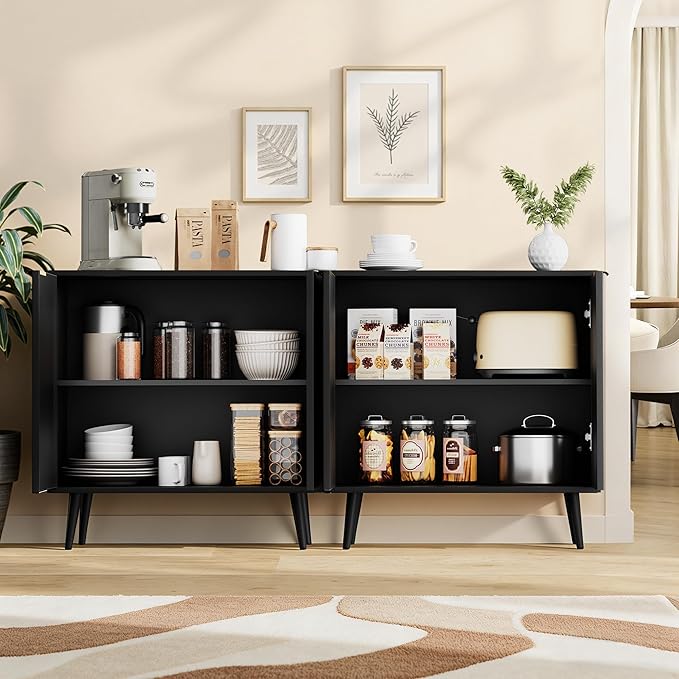 Fluted Buffet Cabinet Sideboard, Storage Cabinet, Modern Accent Cabinet Console - Image 4