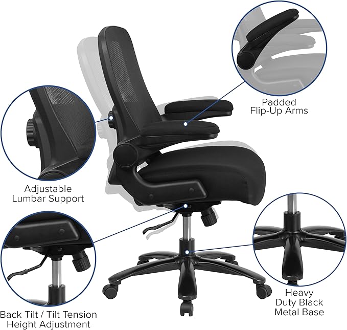 Flash Furniture Big & Tall Swivel Office and Gaming Chair - Image 12