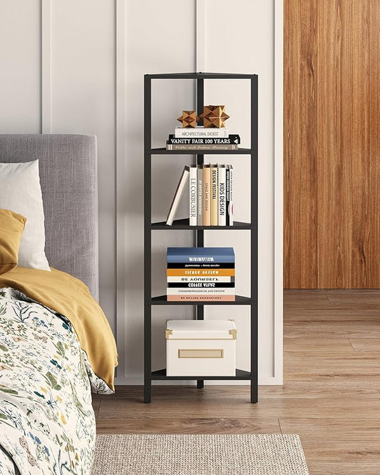 TUTOTAK Corner Shelf, 5-Tier Corner Bookshelf by ChoosetutotakFurnitureBuildYourCozyHome