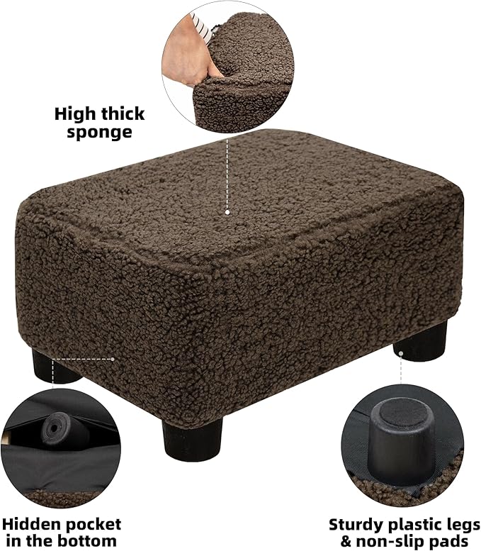CAROLMADE Small Foot Stool Ottoman Footstool - Image 7