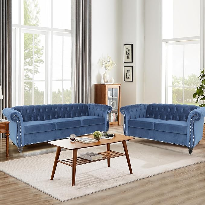 AVZEAR Living Room Loveseat Sofa, Upholstered Sofa Modern Loveseat Sofa - Image 4