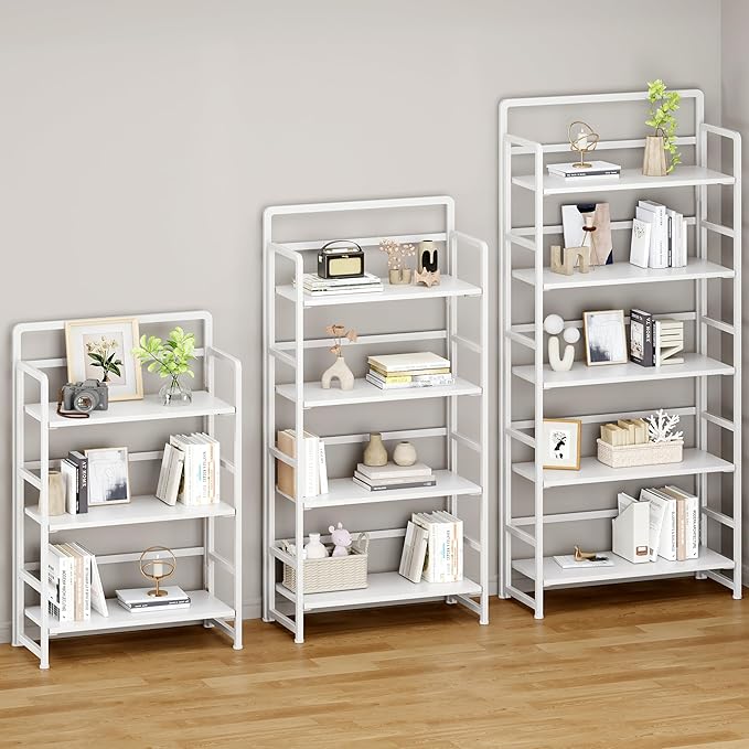 No Assembly Folding Bookshelf, 5 Tiers Collapsible Book Shelf - Image 2