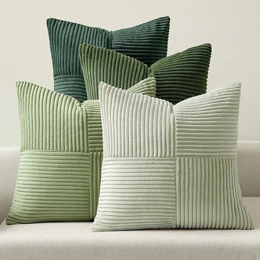 MIULEE Spring Green Decorative Throw Pillow Covers 16x16 Inch Set of 4 Boho by MIULEE