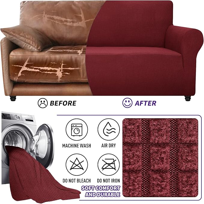 ZNSAYOTX Super Stretch Couch Cover Universal Sofa Covers - Image 7