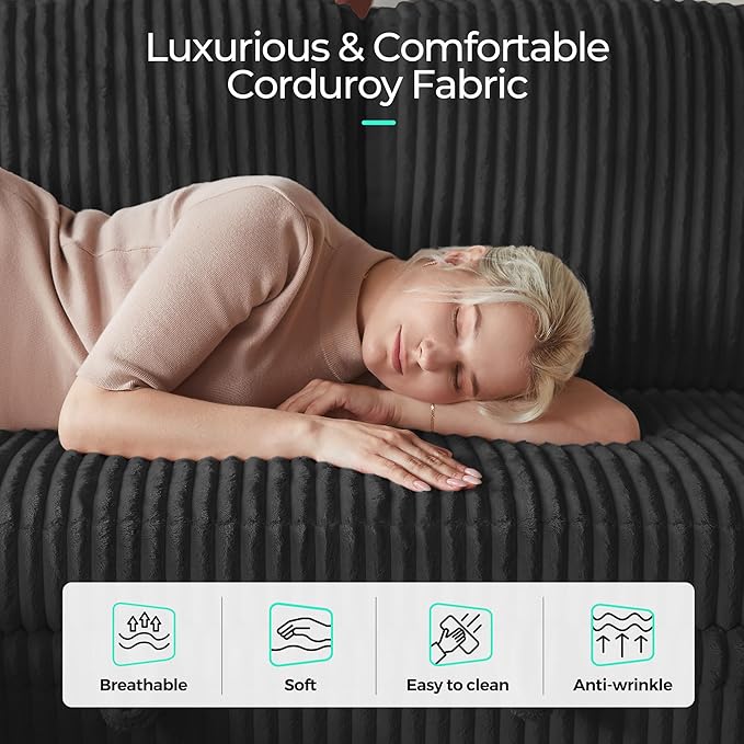 LINSY HOME Loveseat Sofa with Storage - Image 6