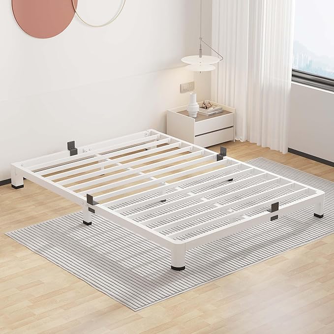 ROIL 4 Inch White Full Bed Frame by ROIL