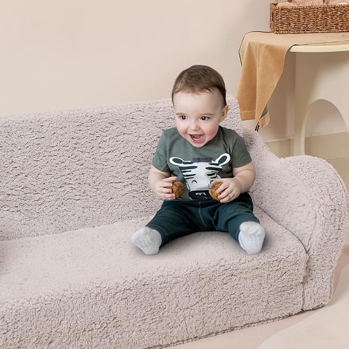 MOMCAYWEX Kids Sofa, 2-in-1 Flip-Out Foam Couch, Soft Play Lounge Chair - Image 6