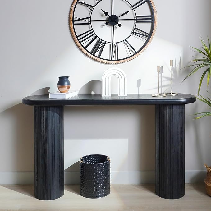 56" Wood Console Table for Entryway, Modern Sofa Table for Living Room - Image 5