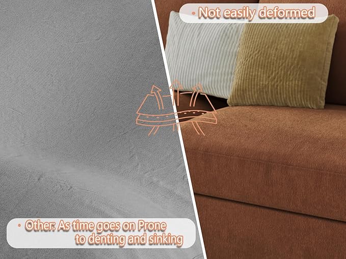 EASE MOOSE Modular Sectional Couch, Oversized Deep Seat U Shape Sectional Couch - Image 7