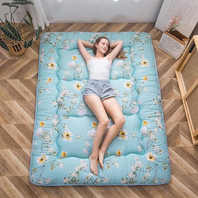 MAXYOYO Rustic Floral Korean Floor Mattress, Foldable Mat Roll Up Camping - Image 3