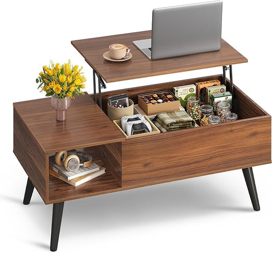 WLIVE Coffee Table for Living Room, Lift Top Coffee Table by WLIVE