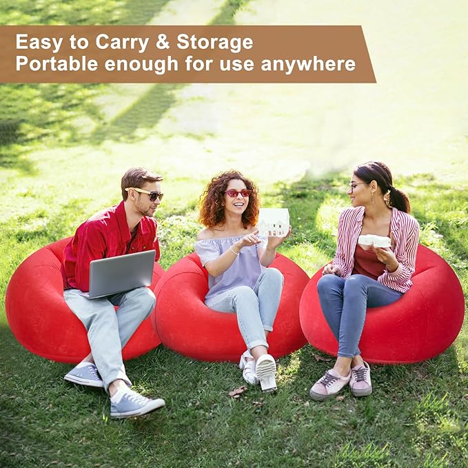 Realspring 6 9 12 Pcs Inflatable Bean Bag Chairs - Image 5