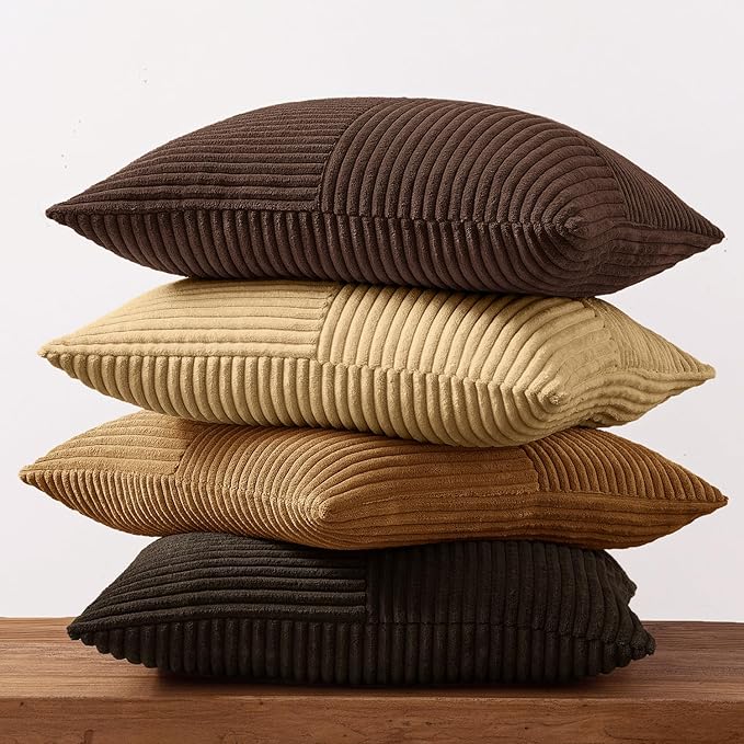 MIULEE Boho Decorative Throw Pillow Covers 18x18 Set of 4 Farmhouse Neutral - Image 5