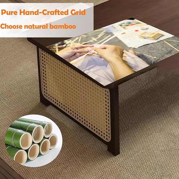 Japanese Floor Table Bamboo Folding Coffee Table Portable Solid Wood Japanese - Image 9