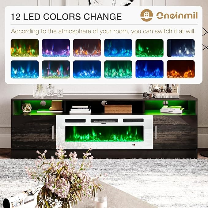 oneinmil 70" Fireplace TV Stand - Image 7