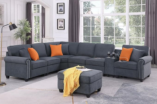 Ball & Cast 127" L-Shaped Sectional Couch by BallCast