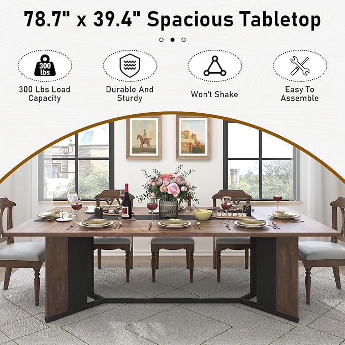 Hlivelood 78Inch Large Dining Table - Image 3