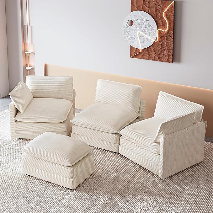 ROWHY 112'' Oversized Modular Sectional Cloud Couch - Image 8