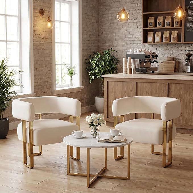 Barrel Accent Chair, Living Room Side Chair - Image 6