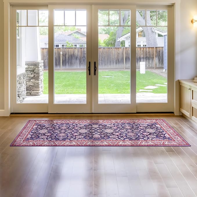 Washable Runner Rug, 2x6Ft Floral Runners - Image 8