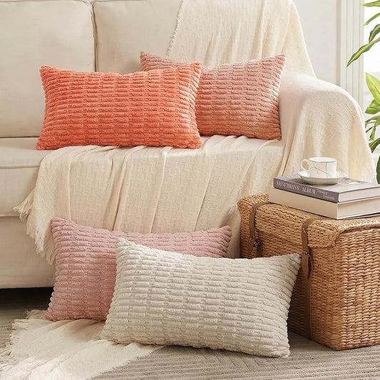 Fancy Homi 4 Packs Decorative Throw Pillow Covers by Fancy+Homi
