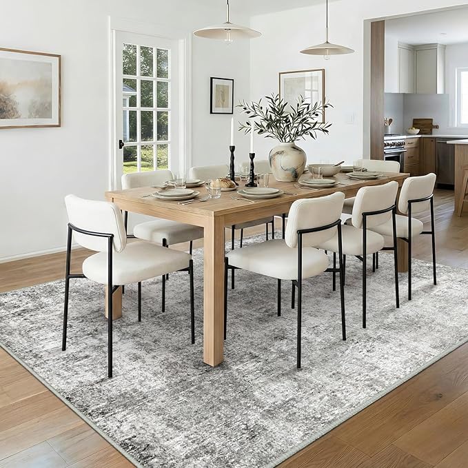 RELEANY Washable Area Rugs 8'x10' Non-Slip Modern Abstract Soft - Image 3