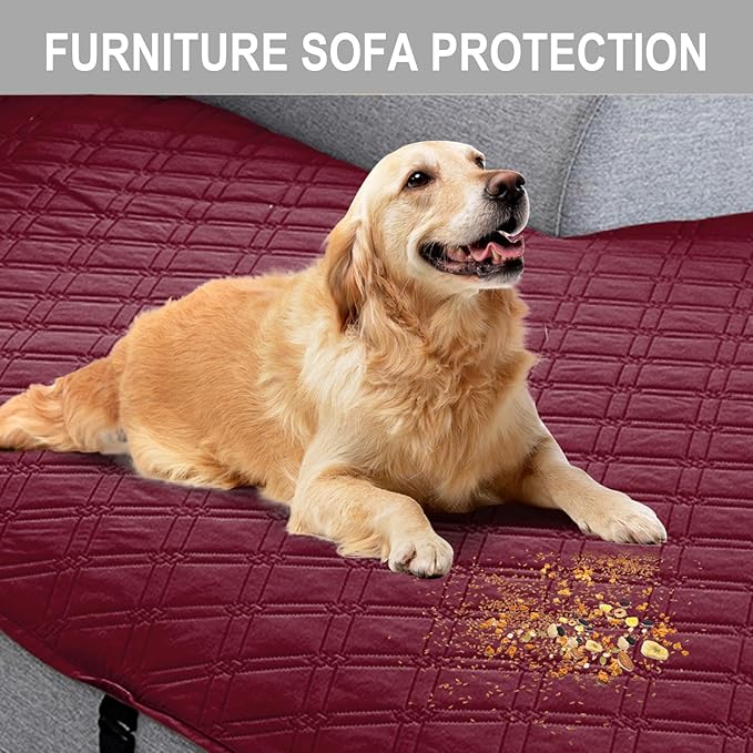 Genina L Shape Couch Cover, Sectional Couch Chaise Covers, Waterproof Washable - Image 6