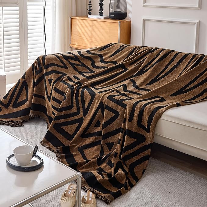 VClife Bohemian Couch Cover for Pet, Lightweight Checkered Couch Covers for 2 - Image 6