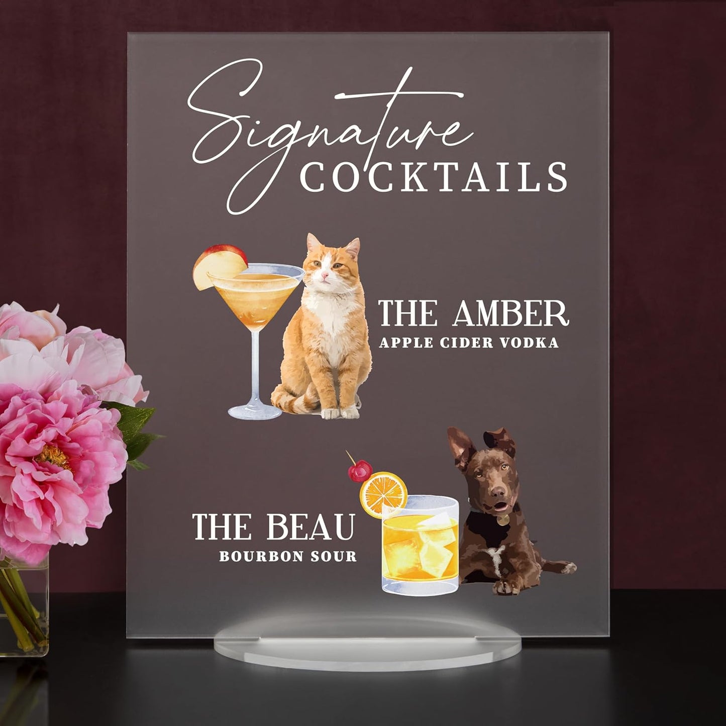 Pet Signature Drink Wedding Signs