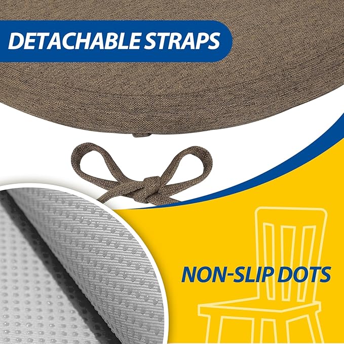 AAAAAcessories D-Shaped Chair Cushions, Machine-Washable Cover - Image 5