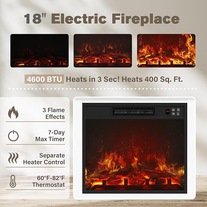 JUMMICO Fireplace TV Stand - Image 5