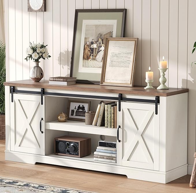 AMERLIFE 66" Farmhouse TV Stand - Image 3