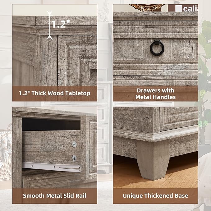 Joaxswe Farmhouse 4 Drawer Dresser - Image 6