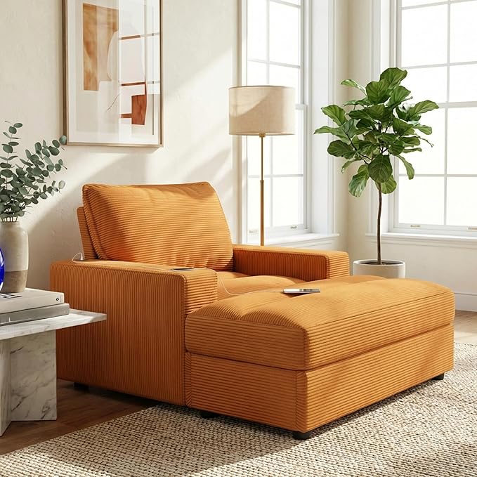 Merax 42.8" Oversized Chaise Lounge Chair - Image 3