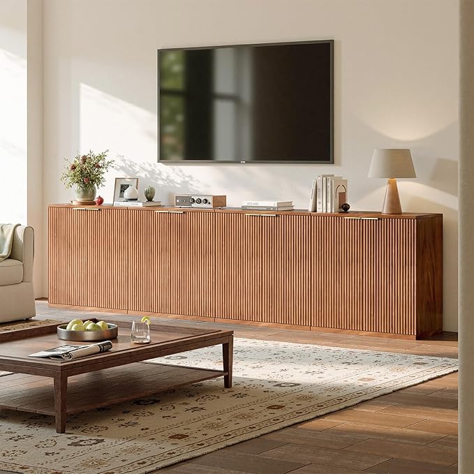 Evermagin 63" Walnut Buffet Cabinet - Image 7