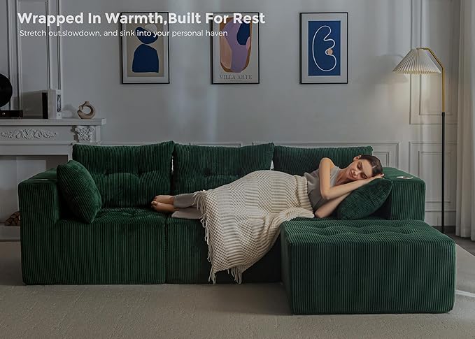 MAXYOYO Modular Sectional Sofa Couch, L Shaped Modern Cloud Couch - Image 7