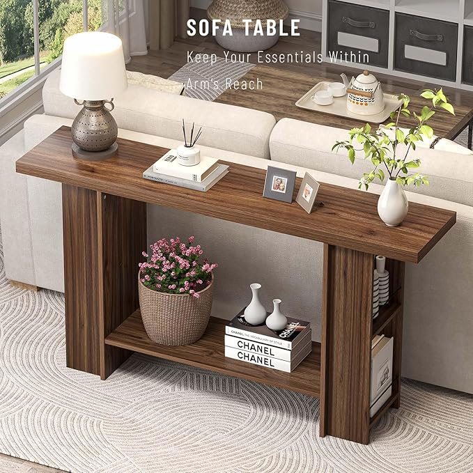 FOLUBAN Entryway Table, Modern Wood Console Table - Image 3