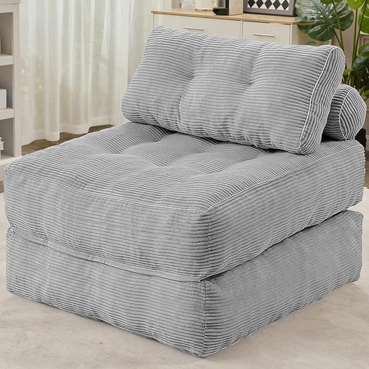 HABUTWAY Folding Sofa Bed, Convertible Sleeper Chair Bed w/Dual-Pillow & Handle by HABUTWAYMakeYourLifeComfortable