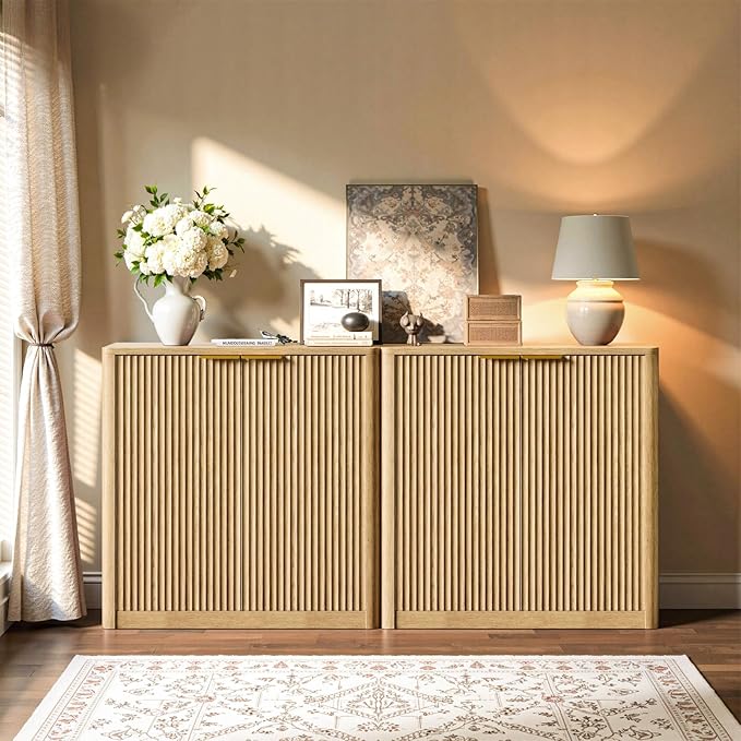 Evermagin 31.5" Oak Buffet Cabinet - Image 3