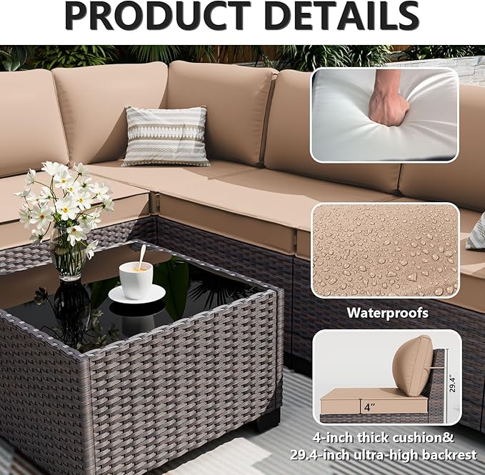 ALAULM 10 Pieces Patio Furniture Set - Image 4